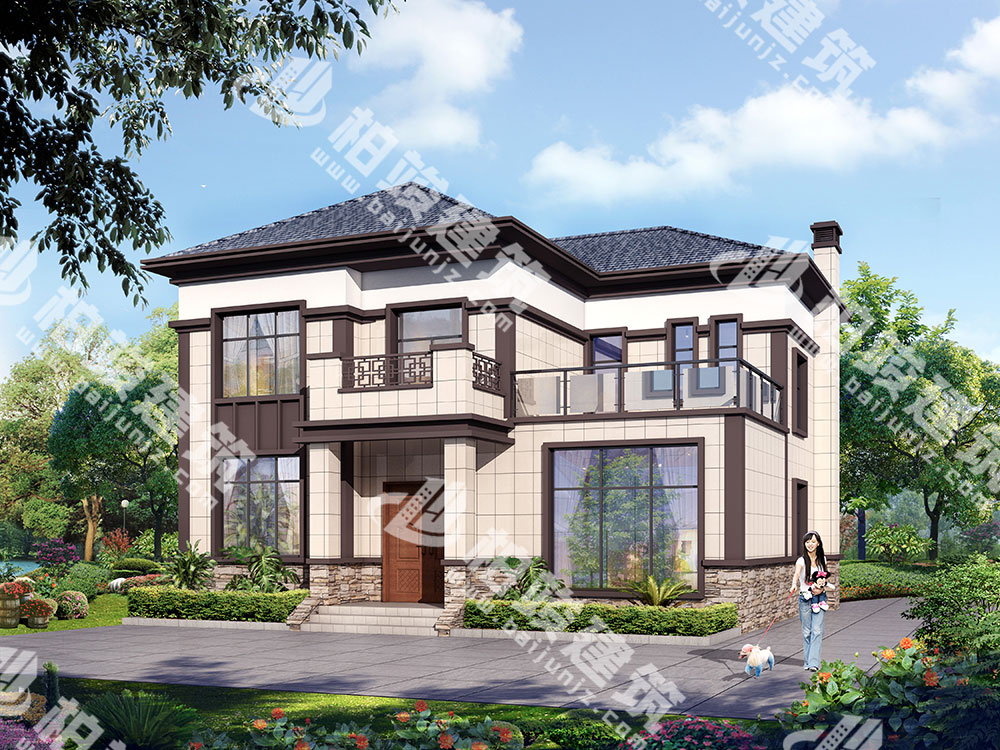 農(nóng)村二層自建房設(shè)計(jì)圖，新中式風(fēng)格，清雅美觀