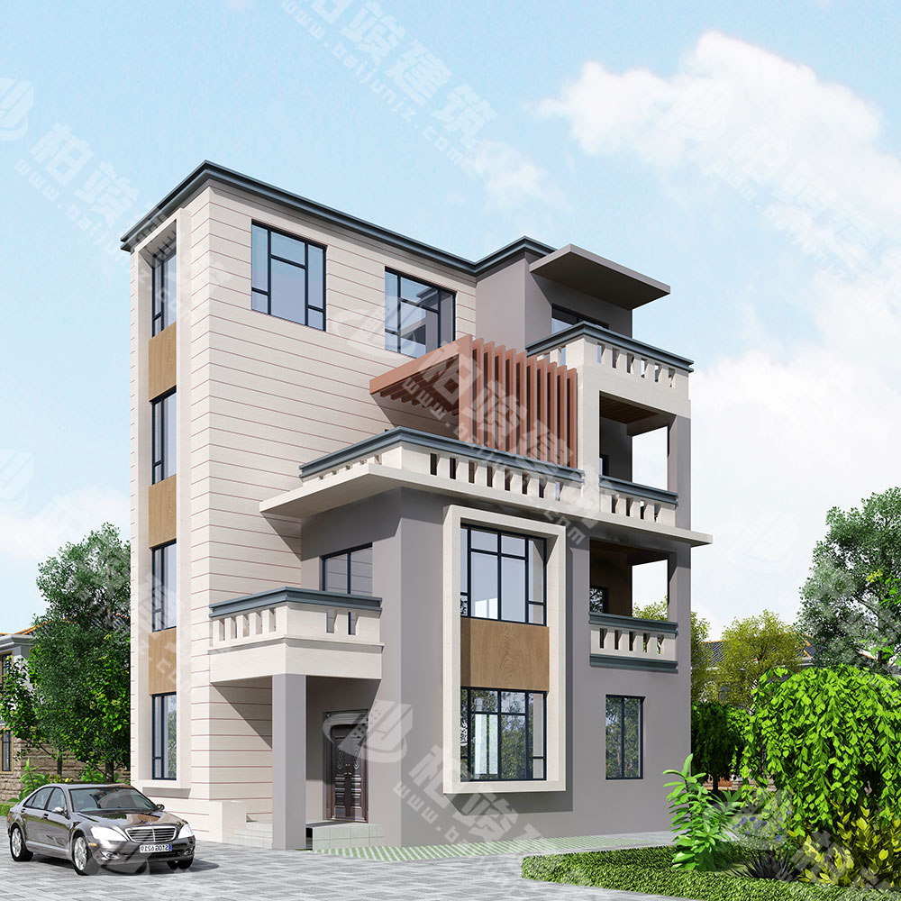 農(nóng)村四層新中式別墅設(shè)計(jì)圖，中式極簡(jiǎn)，別具一格，布局多功能，居住舒適