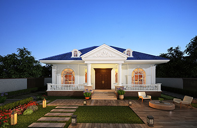 農(nóng)村房屋設(shè)計(jì)圖，一層簡歐風(fēng)格，小別墅該有的全都有。