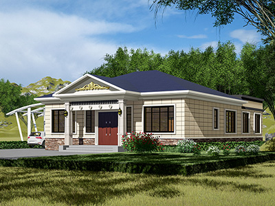 一層歐式農(nóng)村別墅設(shè)計(jì)圖，歐式簡約風(fēng)格，一家人的神仙居所！