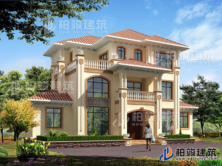 郴州小賣部老板自建別墅設(shè)計(jì)圖紙及效果圖大全，全村的豪華別墅。