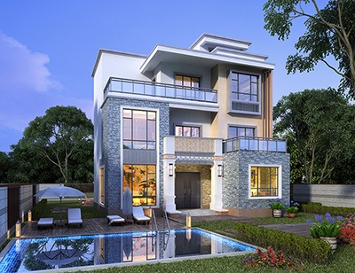 現(xiàn)代風(fēng)格別墅設(shè)計圖紙，簡約直觀的現(xiàn)代風(fēng)格更具吸引力。