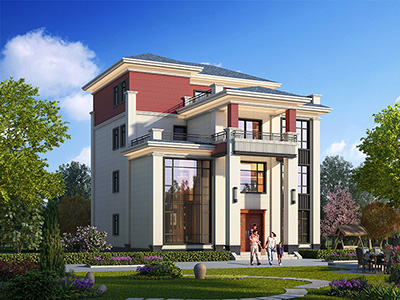 農(nóng)村自建房設(shè)計圖，在村里藍(lán)天白云之下熠熠生輝。