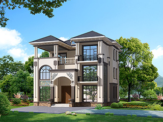 農(nóng)村三層房屋設(shè)計圖，占地面積155平方米。