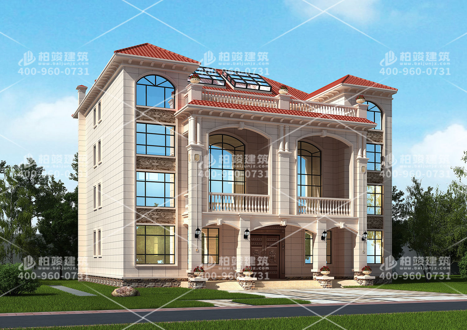 漣源劉府定制三層半歐式大別墅，帶天窗，觀星窗！