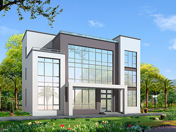 19X12米自建鄉(xiāng)村三層別墅圖，超大露臺非常給力