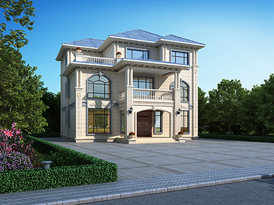 三層歐式自建房設(shè)計(jì)圖，別墅戶型圖欣賞。