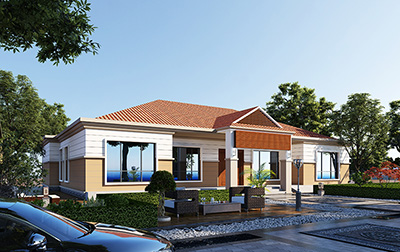 鄉(xiāng)村小別墅設(shè)計(jì)效果圖。