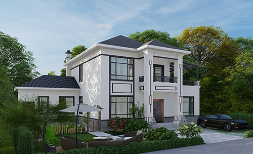 現(xiàn)代風(fēng)格二層房屋設(shè)計(jì)圖，外觀好看極了