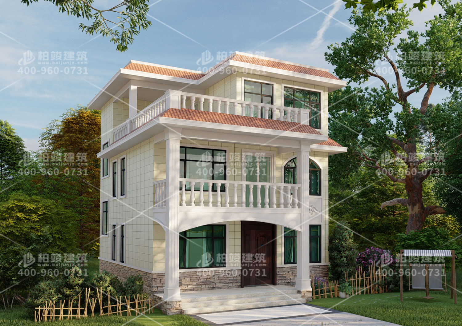 廣東歐總定制歐式三層別墅設計圖及效果圖。