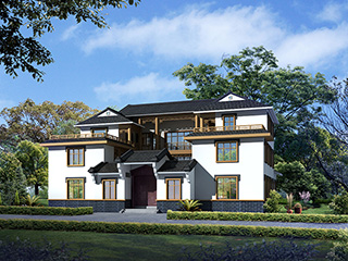 豪華新中式四合院別墅設(shè)計(jì)圖、施工圖 造價(jià)40萬(wàn)