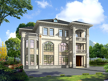 2019新農(nóng)村歐式別墅設(shè)計(jì)圖，三層自建房大氣漂亮別墅