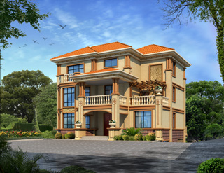 農(nóng)村三層別墅自建房帶地下室設(shè)計(jì)圖