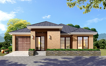 一層鄉(xiāng)村別墅設計戶型圖，占地200平左右，外觀很時尚