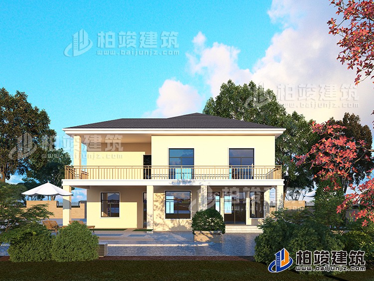 農(nóng)村二層自建房屋設(shè)計圖帶堂屋、車庫BZ292-現(xiàn)代風(fēng)格