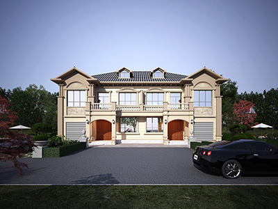 農(nóng)村二層別墅設(shè)計(jì)圖，帶外觀效果圖，帶車庫(kù)兄弟自建推薦