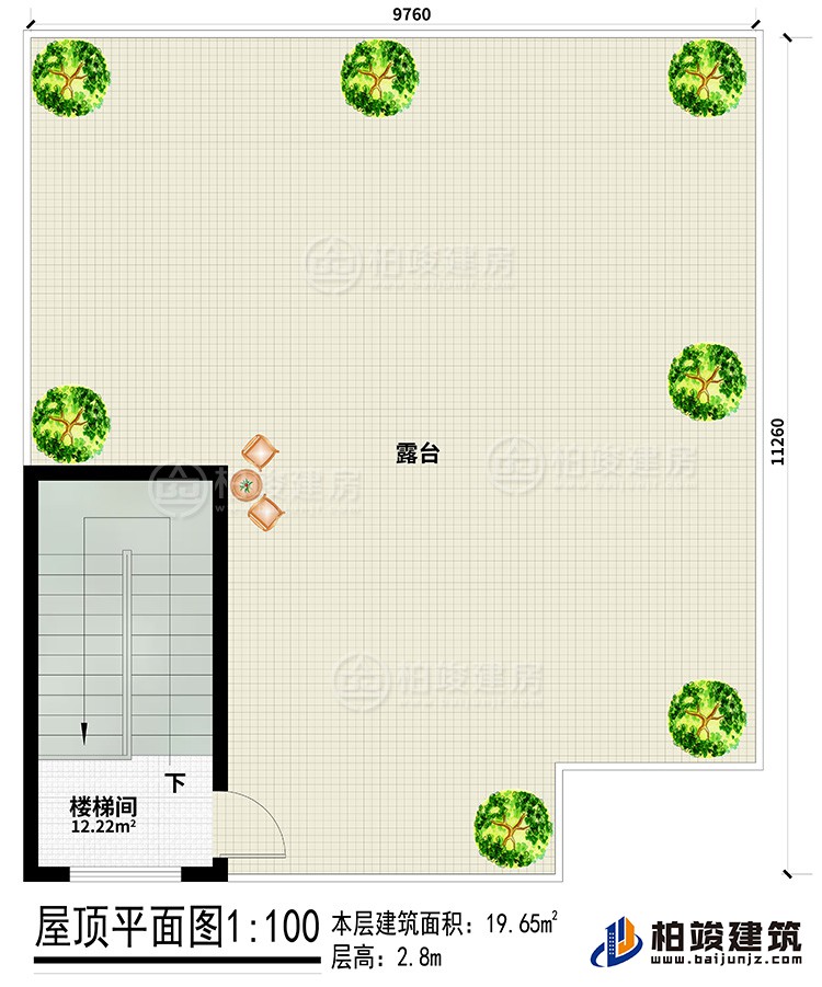 三層：樓梯間、露臺(tái)