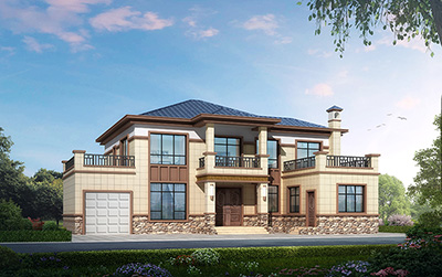 新農(nóng)村自建二層樓房設(shè)計圖紙，中式風(fēng)格外觀簡單大方