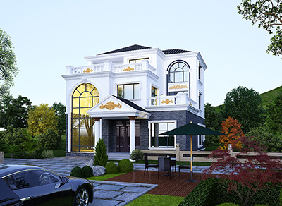 新農(nóng)村私人別墅建筑設(shè)計施工圖，全套三層別墅設(shè)計圖紙