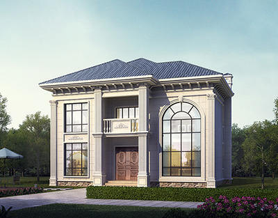 歐式小型二層別墅效果圖片，別墅設(shè)計(jì)圖紙