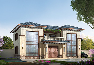 二層新農(nóng)村170平方米小雙拼房屋設(shè)計圖紙，全套施工圖及效果圖