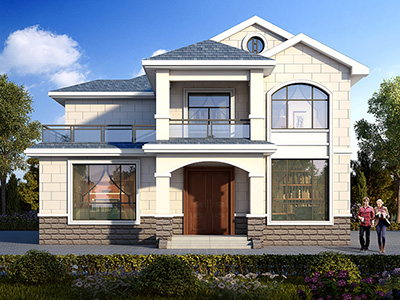 農(nóng)村30萬(wàn)別墅款式二層自建房設(shè)計(jì)圖，外觀簡(jiǎn)約大氣