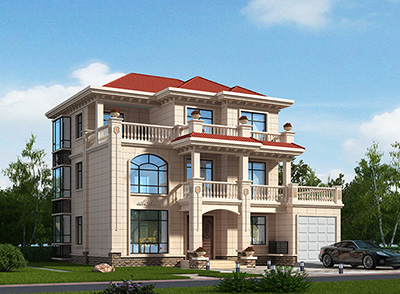 鄉(xiāng)村三層房屋圖紙農(nóng)村別墅圖紙?jiān)O(shè)計(jì)帶車(chē)庫(kù)