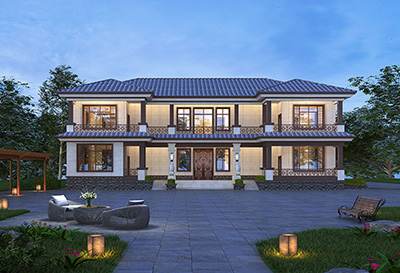 二層中式別墅設(shè)計(jì)平面圖帶地下車(chē)庫(kù)