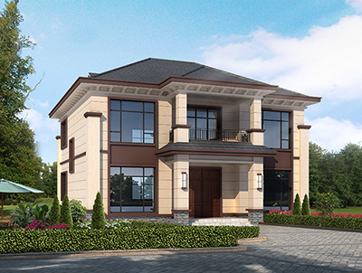 新中式二層樓房設(shè)計(jì)圖  造價(jià)30萬(wàn)