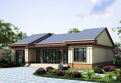 農(nóng)村一層別墅設(shè)計圖紙及效果圖