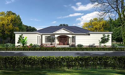 農(nóng)村中式一層別墅效果圖