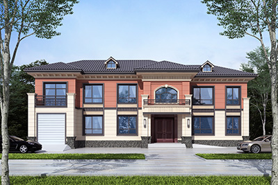 二層樓房設計圖 新款帶車庫